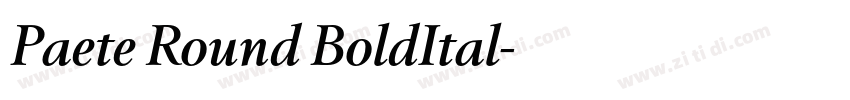 Paete Round BoldItal字体转换